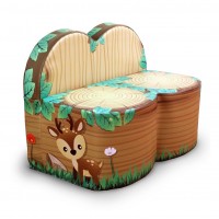 Canapea Sofa moale Prietenii Padurii cu 2 locuri Soft Touch - Forest Friends
